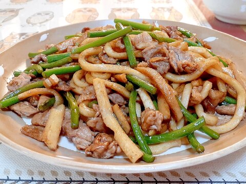 おかず❗スタミナ焼きうどん❗色気はお預け❗